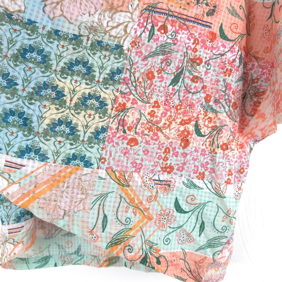 World Market Multi Print Plaid Semi Sheer Kimono OS - Picture 12 of 14